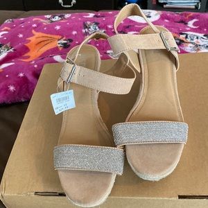 Cute bling wedge sandals